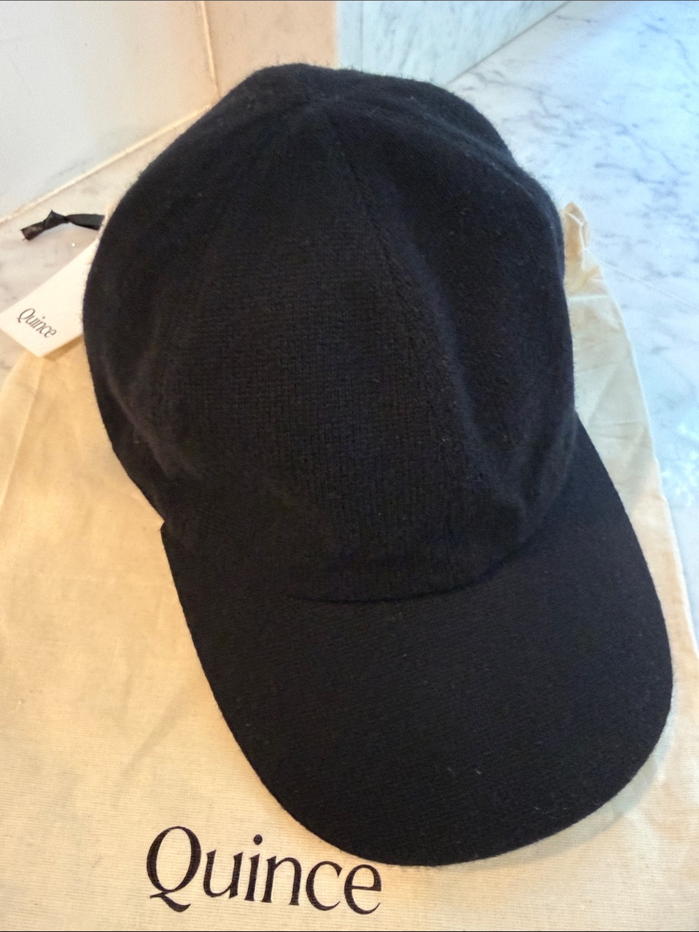 QUINCE Cashmere Baseball Cap XS/S BLACK - Picture 4 of 8
